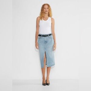 Aritzia Denim Forum The 90s Halle Denim Skirt